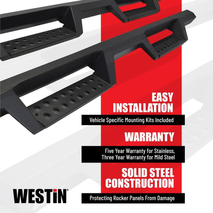 Westin/HDX 09-18 Dodge/Ram 1500 Crew Cab / 25/3500 Crew Drop Nerf Step Bars - Textured Black