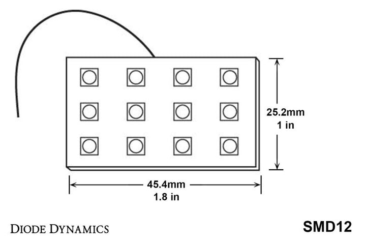 Diode Dynamics LED Board SMD12 - Green (Single)