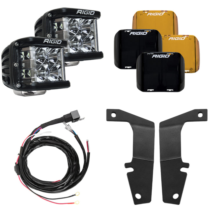 Rigid Industries 10-20 Toyota 4Runner A-Pillar Light Kit w/D-SS Flood