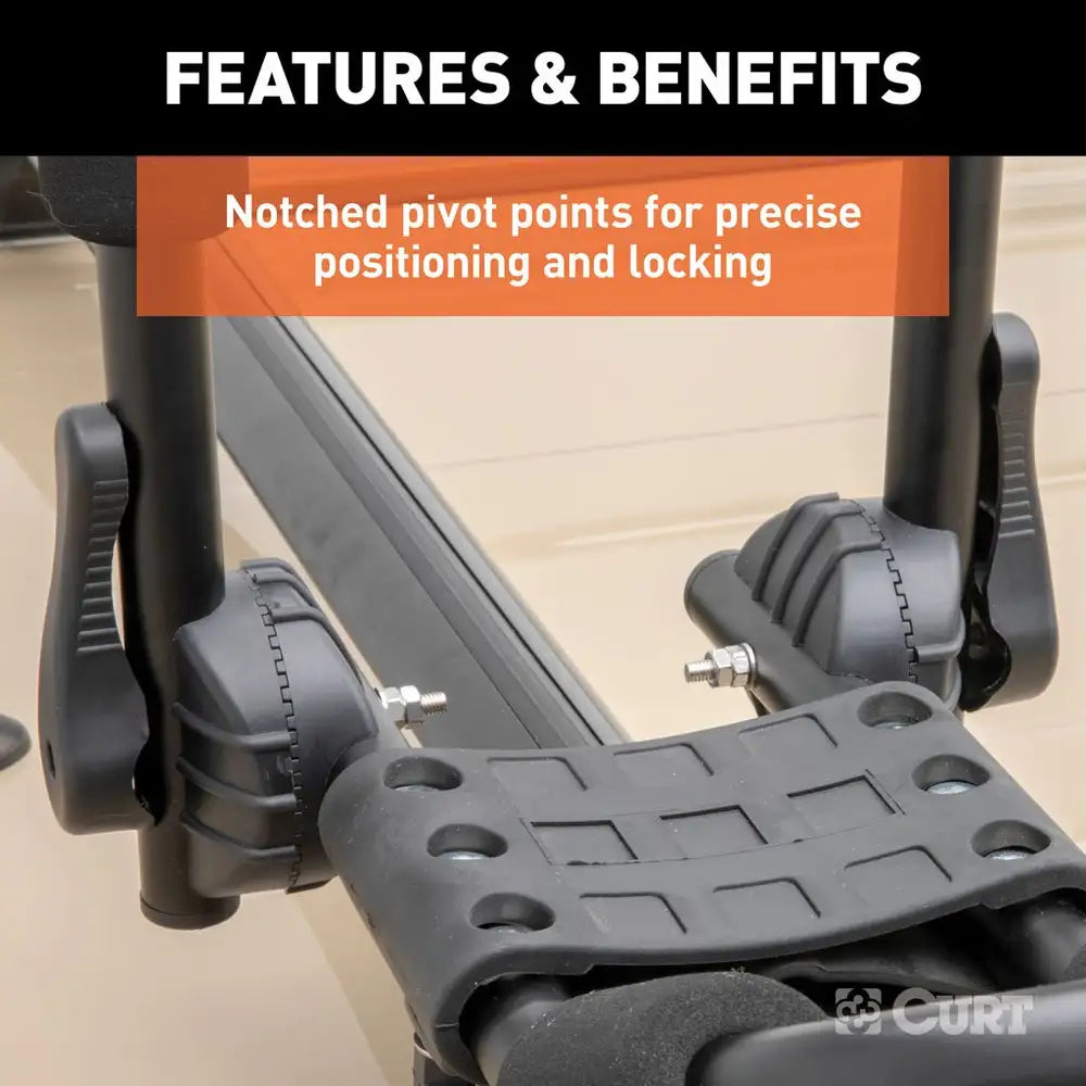 CURT 18320 Adjustable Aluminum Roof Rack Kayak Holders