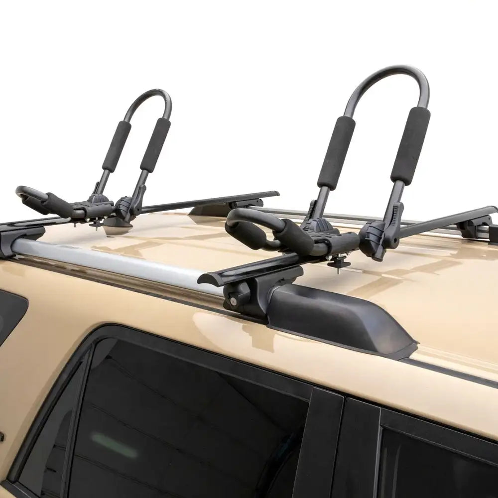 CURT 18320 Adjustable Aluminum Roof Rack Kayak Holders