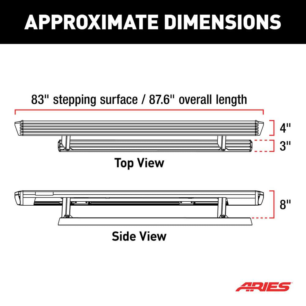 ARIES 3025183 ACTIONTRAC 87.6" POWERED RUNNING BOARDS (NO BRACKETS)