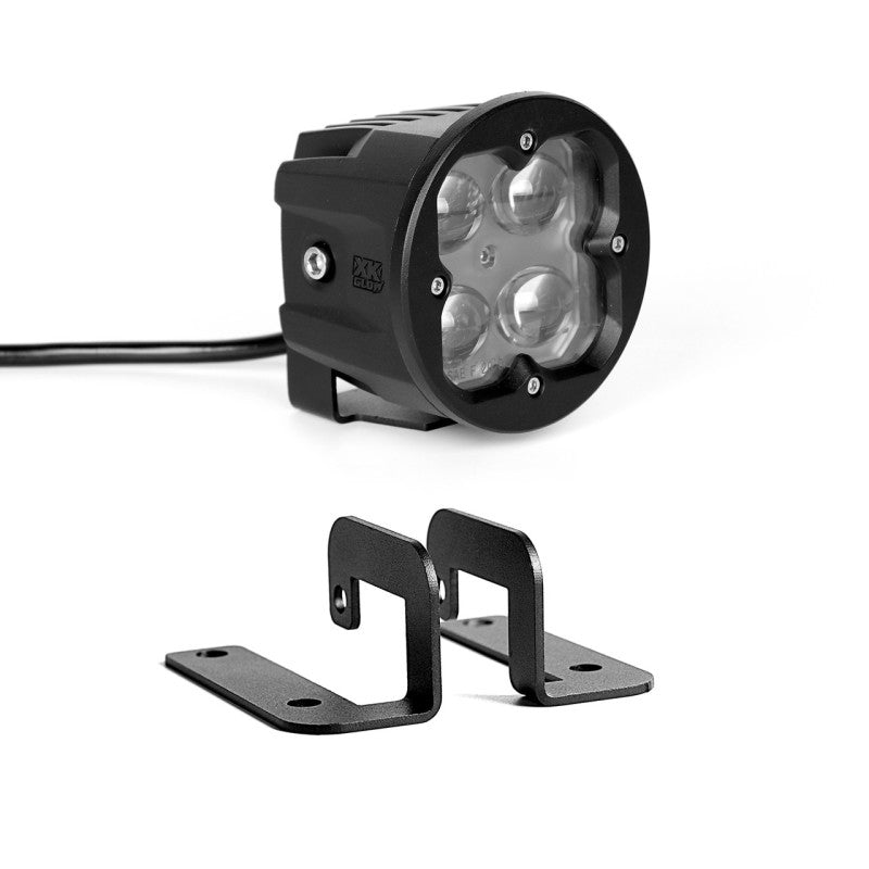 XK Glow Round XKchrome 20w LED Cube Light w/ RGB Accent Kit w/ Controller/Fog Mount- Fog Beam 2pc