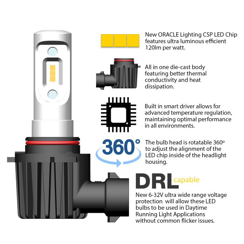 Oracle H1 - VSeries LED Headlight Bulb Conversion Kit - 6000K SEE WARRANTY