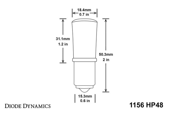 Diode Dynamics 1156 LED Bulb HP48 LED - Red Four