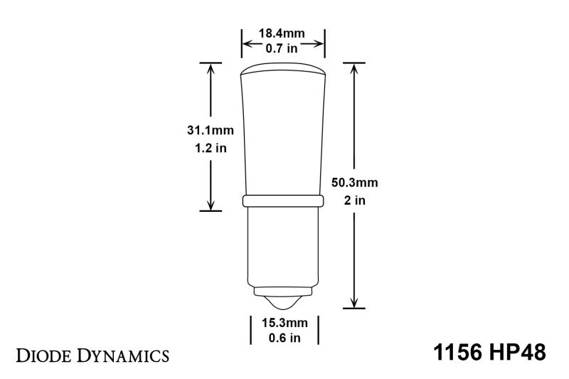 Diode Dynamics 1156 LED Bulb HP48 LED - Amber Four