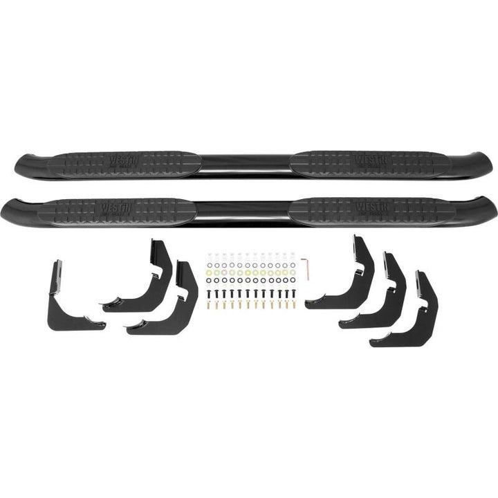 Westin 2014-2018 Chevrolet/GMC Silverado Sierra 1500 Dbl Cab PRO TRAXX 4 Oval Nerf Step Bars - Black