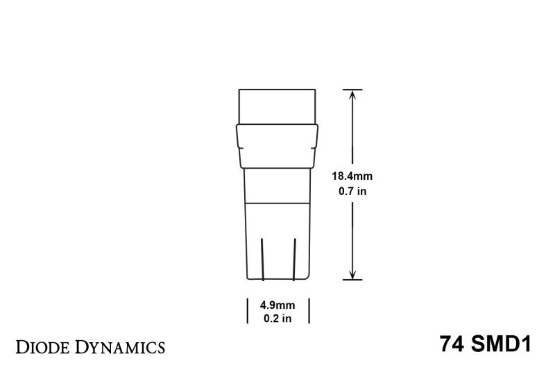 Diode Dynamics 74 SMD1 LED - Amber (Single)