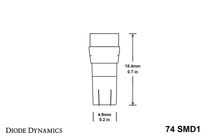 Diode Dynamics 74 SMD1 LED - Red (Single)