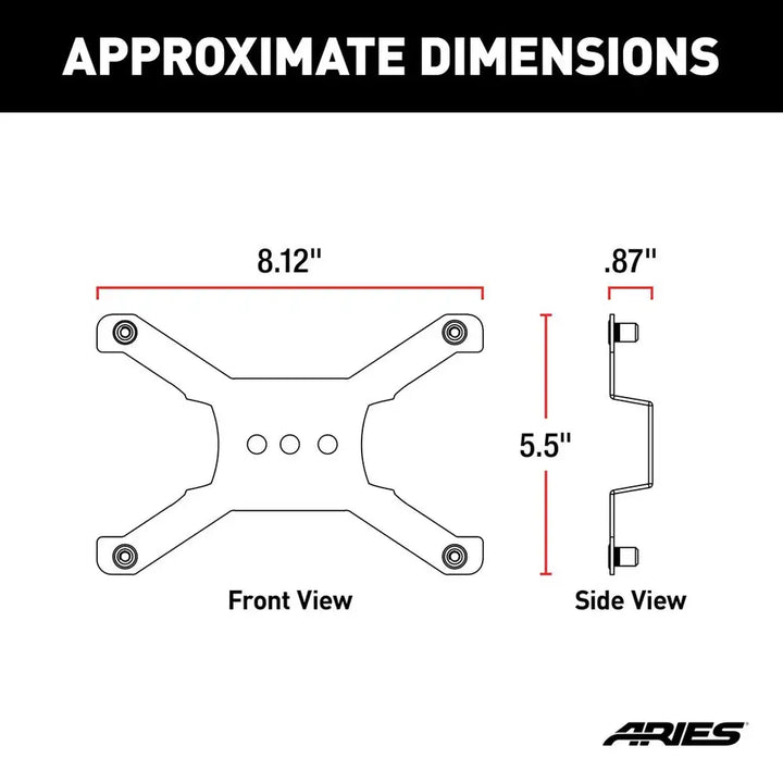 Aries 55-0000 License Plate Relocation Bracket