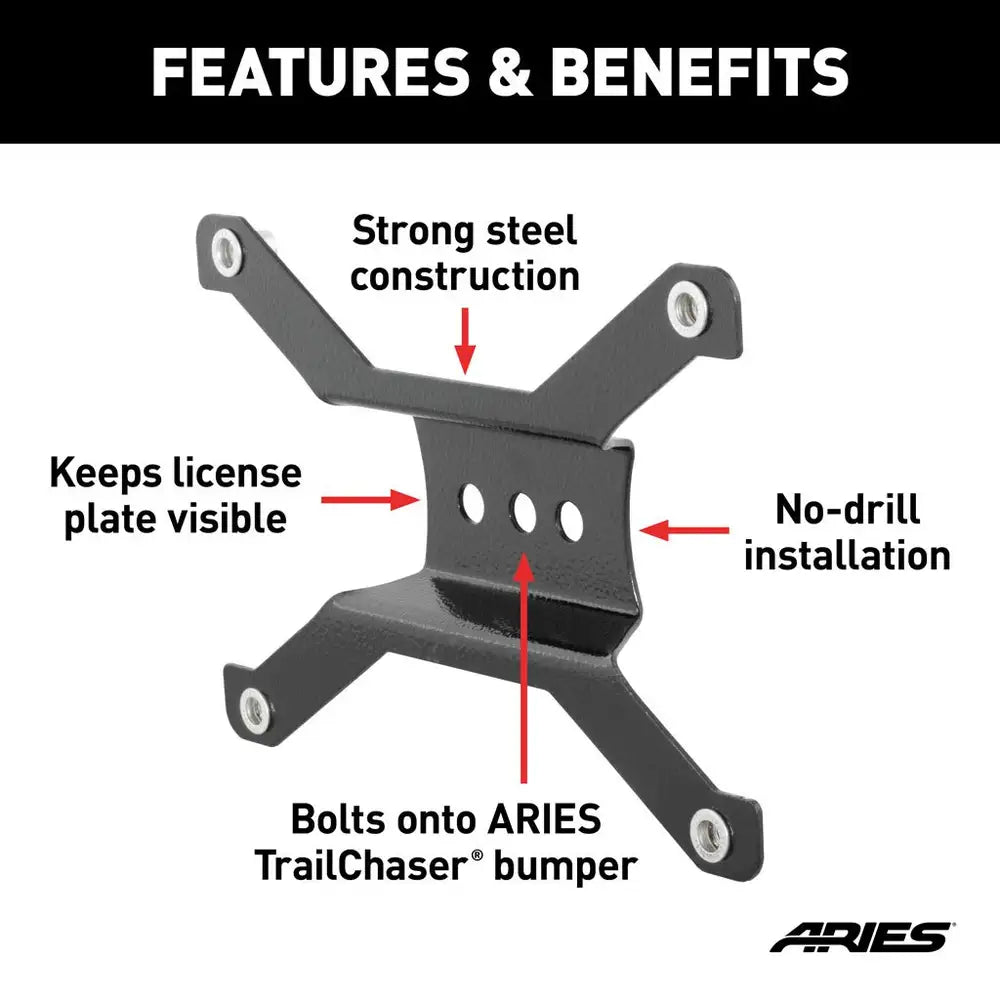 Aries 55-0000 License Plate Relocation Bracket