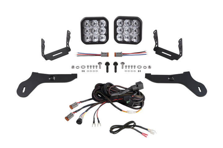 Diode Dynamics 17-20 Ford Raptor SS5 Bumper LED Pod Light Kit Sport - White Driving