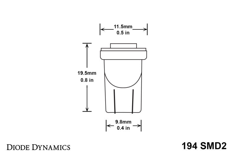 Diode Dynamics 194 LED Bulb SMD2 LED Warm - White (Single)