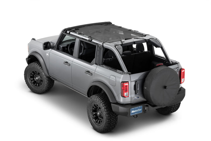 MasterTop 84201101 Freedom Mesh Bimini Top Fits 2020-Current Ford Bronco 4 Door - Black