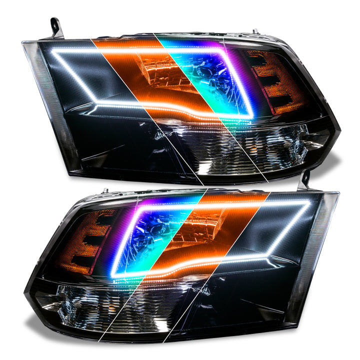 Oracle 09-18 Dodge Ram Switchback Quad Headlight Halo Kit - RGB+A + w/ 2.0 Controller SEE WARRANTY