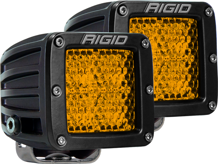 Rigid Industries D-Series - Diffused Rear Facing High/Low - Yellow - Pair