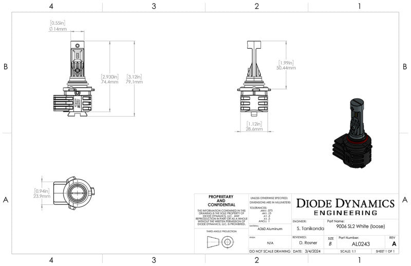 Diode Dynamics 9006/9012 White SL2 LED Bulbs (pair)