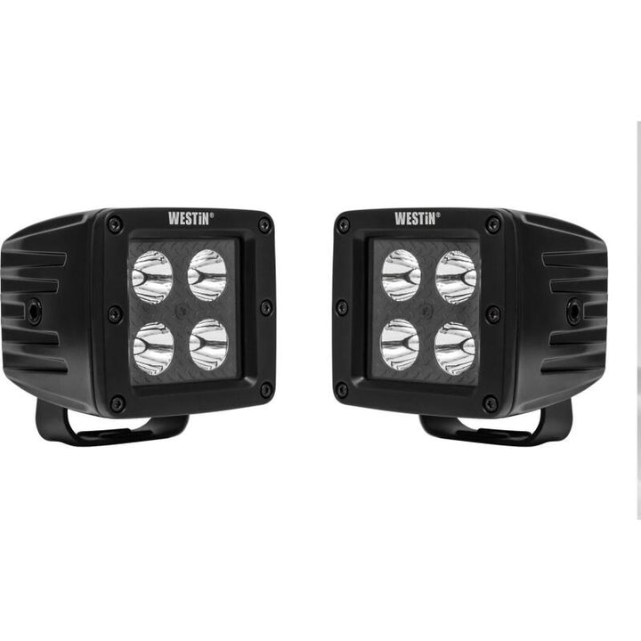 Westin LED Auxiliary Light 3.2in x 3.0in Spot w/5W Cree - Black