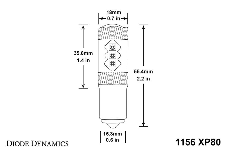 Diode Dynamics 1156 XP80 LED - Amber (Pair)