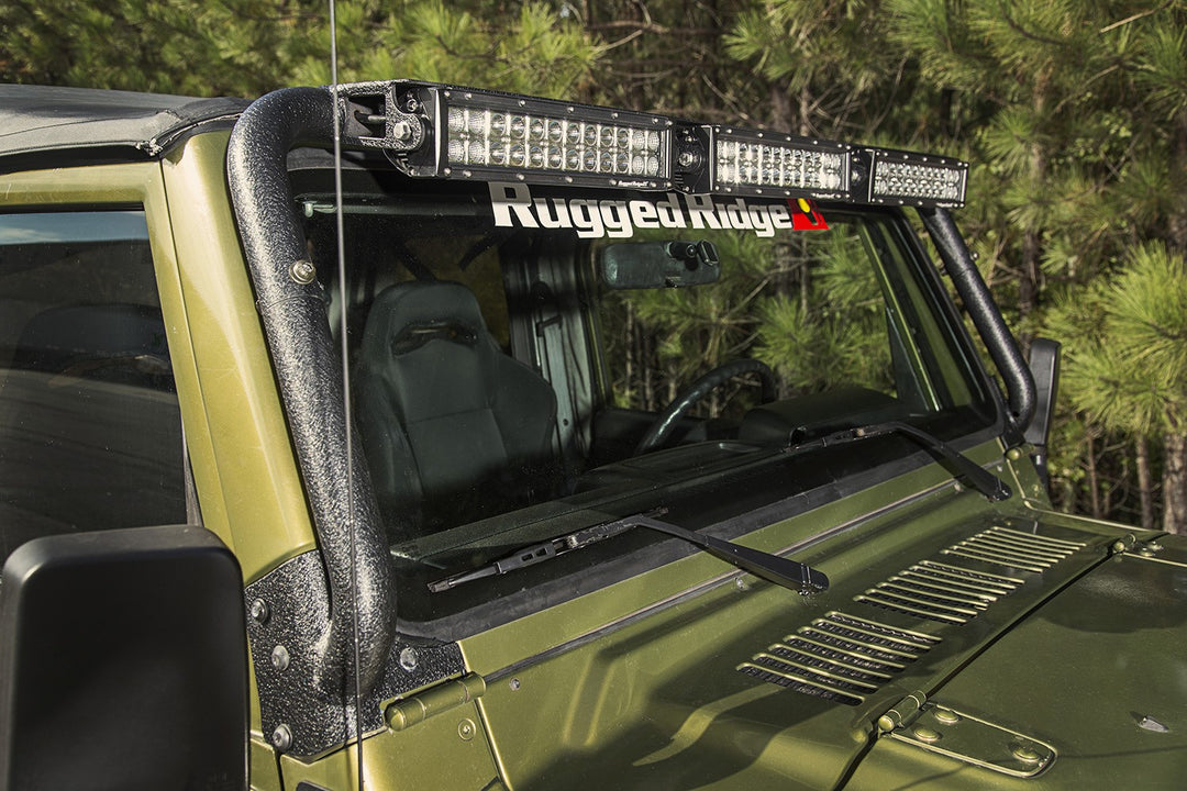 Rugged Ridge 11232.08 Windshield LED Light Bar Fits 1997-2006 Jeep Wrangler TJ | LJ