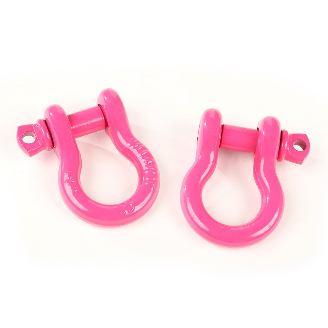 Rugged Ridge 11235.09 Pink 3/4 Inch D-Ring Shackle Set