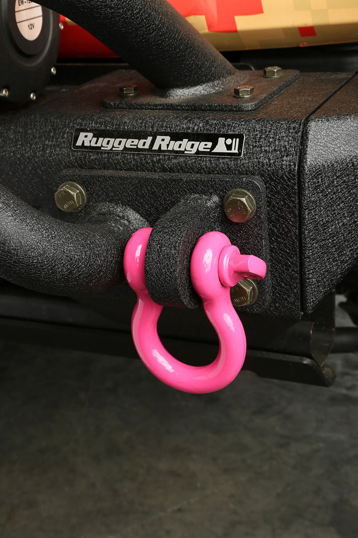 Rugged Ridge 11235.09 Pink 3/4 Inch D-Ring Shackle Set