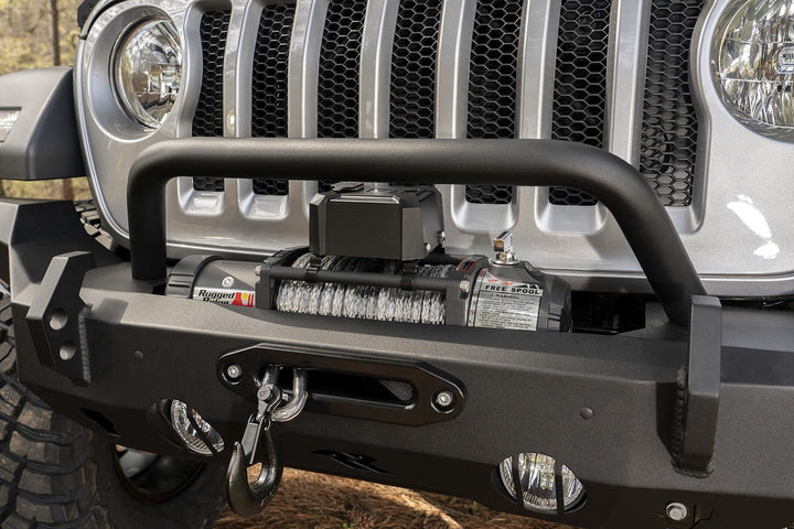 Rugged Ridge 11540.31 HD Bumper Full Width Front Fits 2007-2018 Jeep Wrangler JK | 2018-Current Jeep Wrangler JL | 2020-Current Jeep Gladiator JT