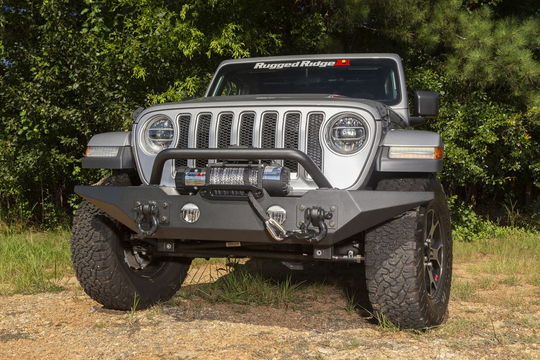 Rugged Ridge 11548.42 Spartan Front Bumper with OverRider Fits 2018-Current Jeep Wrangler JL and Gladiator JT