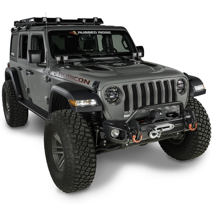 Rugged Ridge 11549.05 Arcus Front Bumper Set With Overrider Fits  2018-Current Jeep Wrangler JL | Gladiator JT