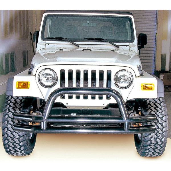 Rugged Ridge 11560.01 Double Tube Front Bumper Fits 1976-2006 Jeep CJ and Wrangler YJ | TJ