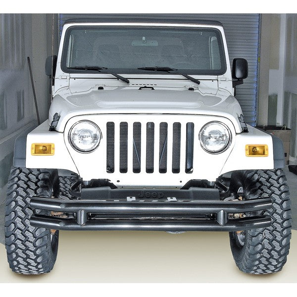 Rugged Ridge 11560.02 3 Inch Double Tube Front Bumper Fits 1976-2006 Jeep CJ and Wrangler YJ | TJ