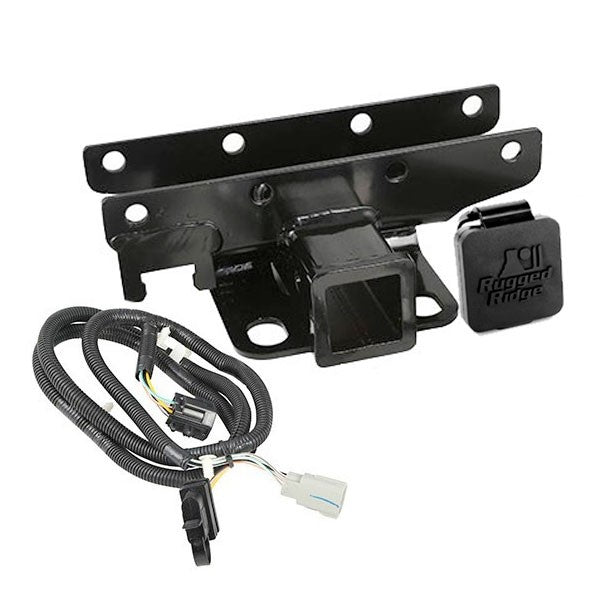 Rugged Ridge 11580.60 2 Inch Receiver with Wiring Fits 2007-2018 Jeep Wrangler JK