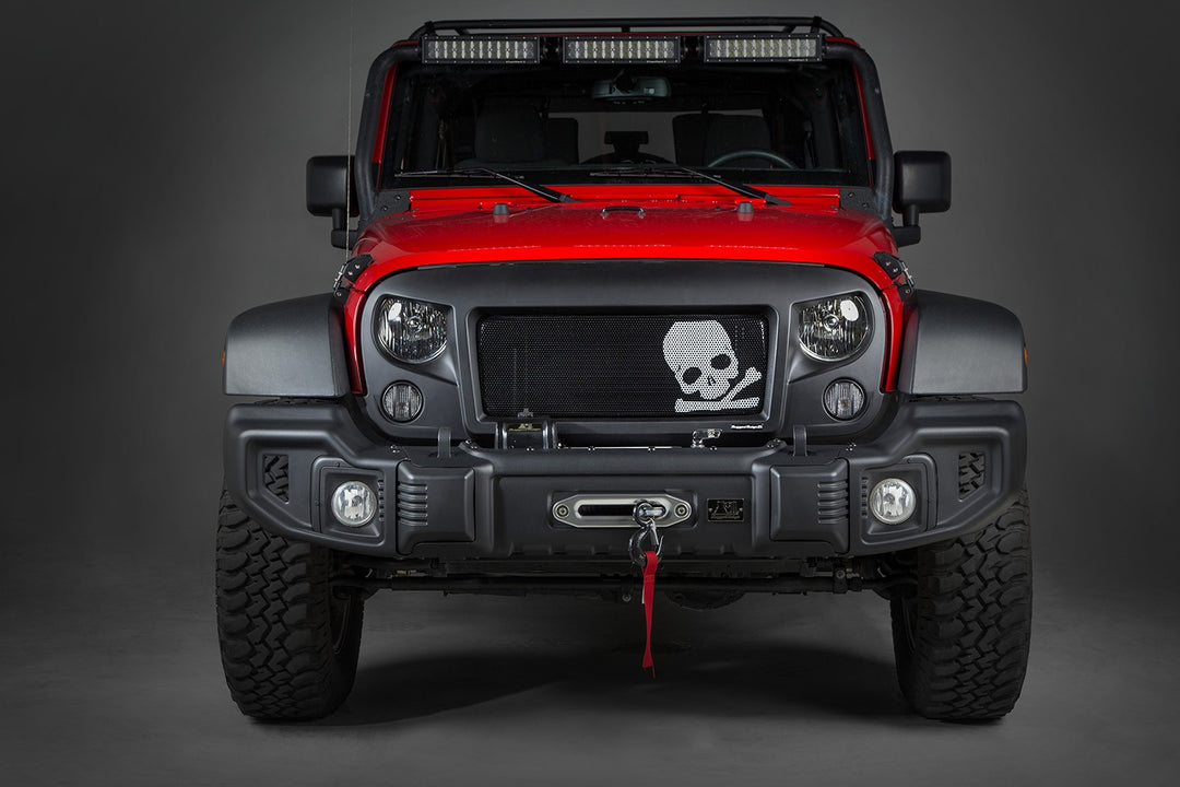 Rugged Ridge 12034.33 Spartan Grille Skull Kit  Fits 2007-2018 Jeep Wrangler JK
