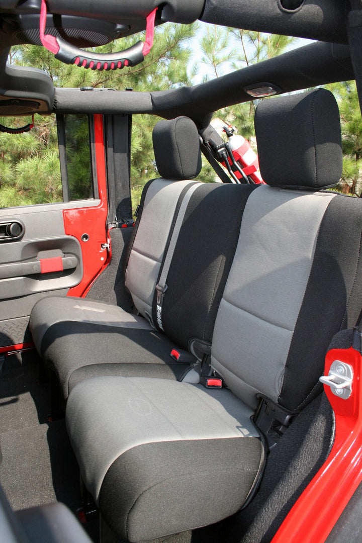 Rugged Ridge 13296.09 Seat Cover Kit Black/Gray Fits 2011-2018 Jeep Wrangler JK 2 Door