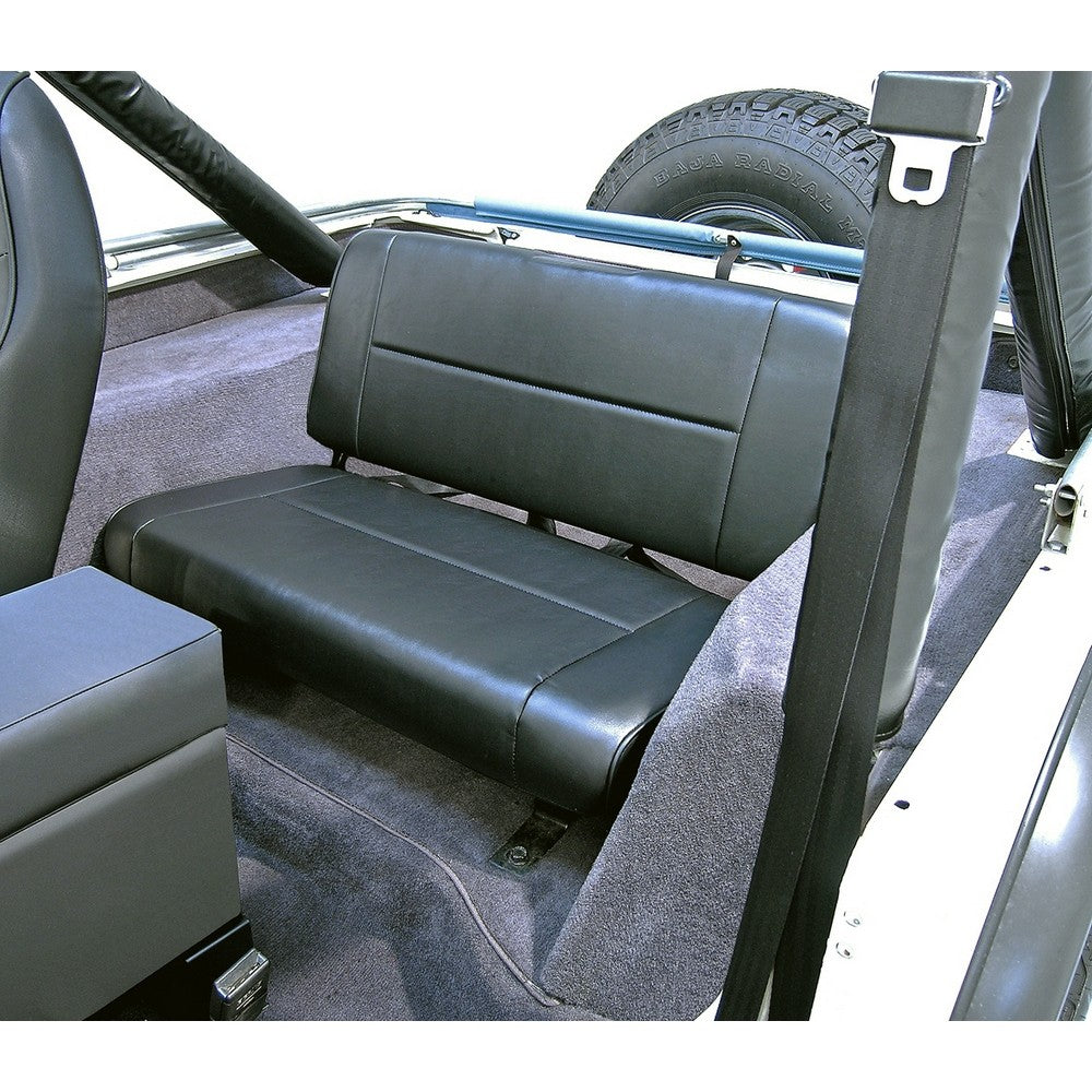 Rugged Ridge 13461.01 Fixed Rear Seat 1955-1995 Jeep CJ | YJ Black Vinyl