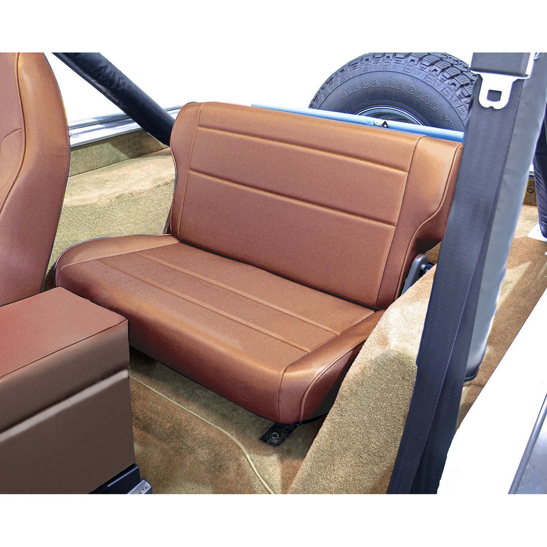 Rugged Ridge 13462.04 Fold and Tumble Tan Rear Seat Fits 1976-1995 Jeep CJ and Wrangler YJ