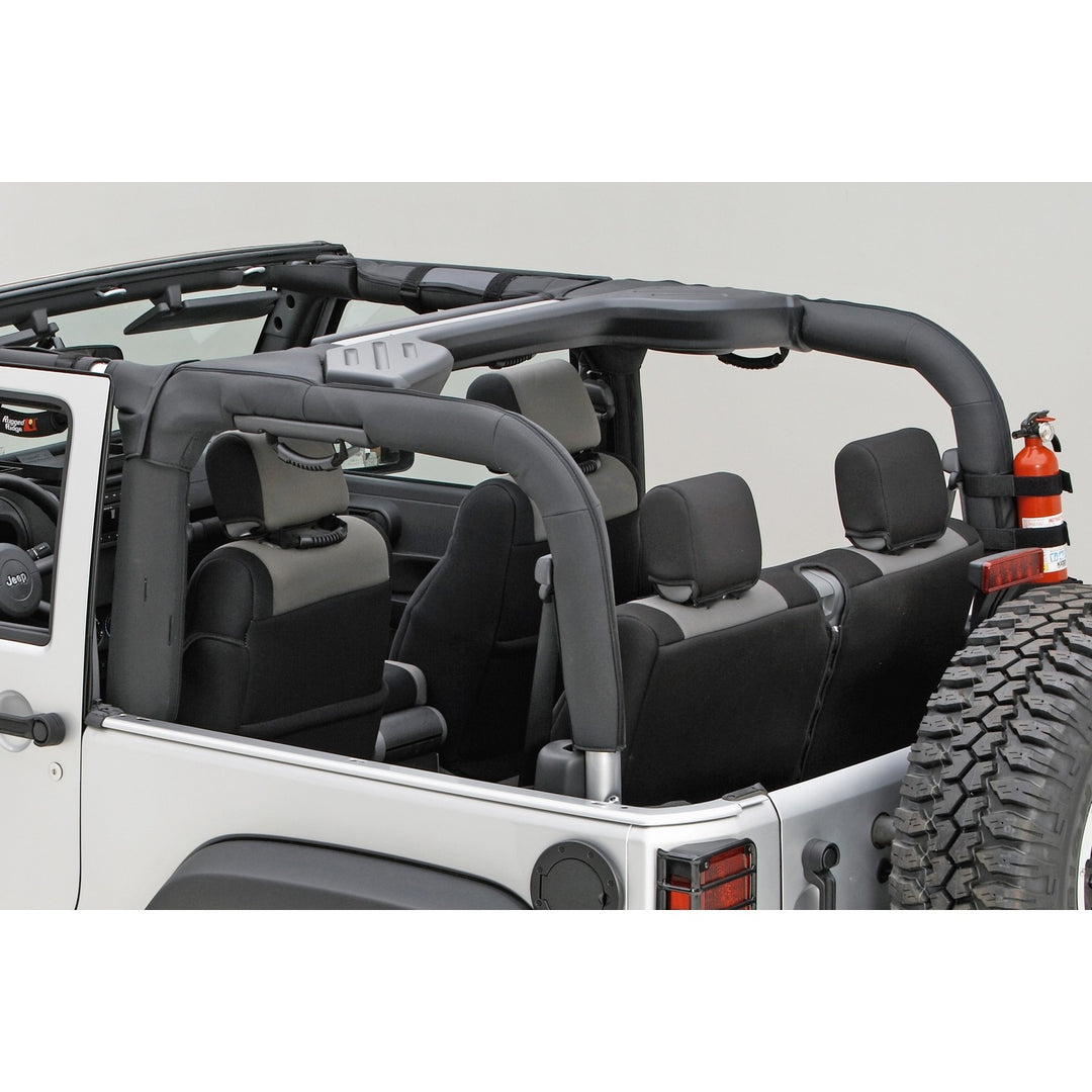 Rugged Ridge 13613.02 Roll Bar Cover Kit Black Fits 2007-2018 Jeep Wrangler JK 2 Door