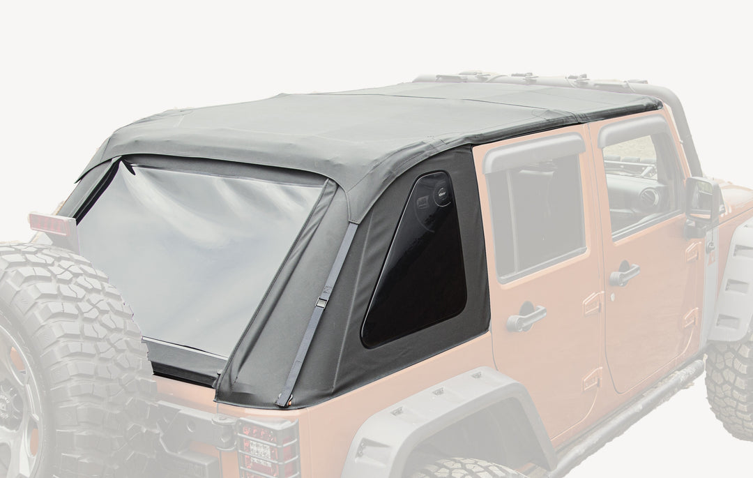 Rugged Ridge 13750.38 Bowless Soft Top Fits 2007-2018 Jeep Wrangler JK 4 Door Black