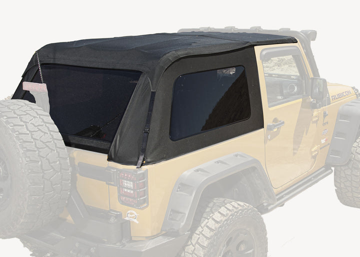 Rugged Ridge 13750.39 Bowless Soft Top Fits 2007-2018 Jeep Wrangler JK 2 Door Black