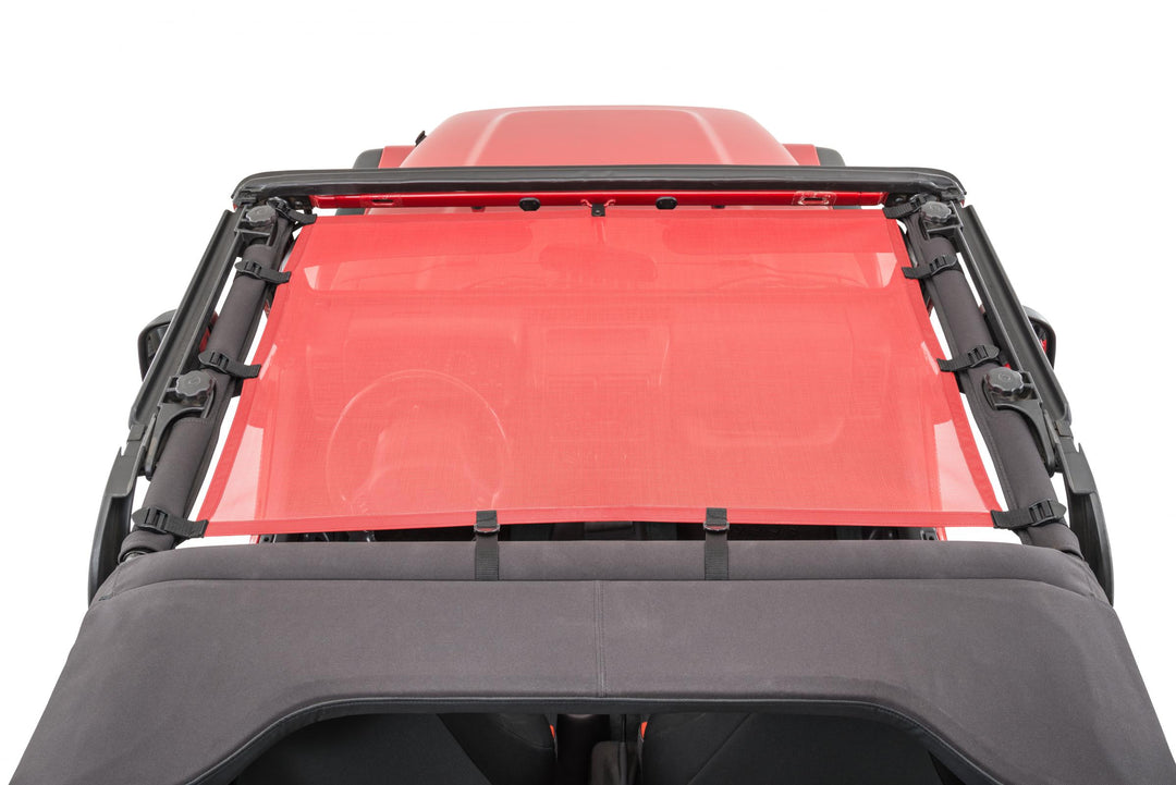 MasterTop 14200202 Red Mesh Bimini Top ShadeMaker Fits 1997-2006 Jeep Wrangler TJ