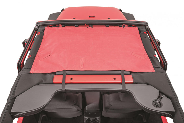 MasterTop 14201301 ShadeMaker Freedom Black Mesh Bimini Top Fits 2007-2018 Wrangler JK 2 Door