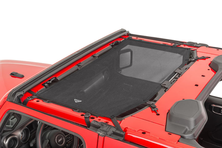 MasterTop 14201601 ShadeMaker Freedom Black Mesh Bimini Top Plus Fits 2018-2023 Jeep Wrangler JL 4 Door