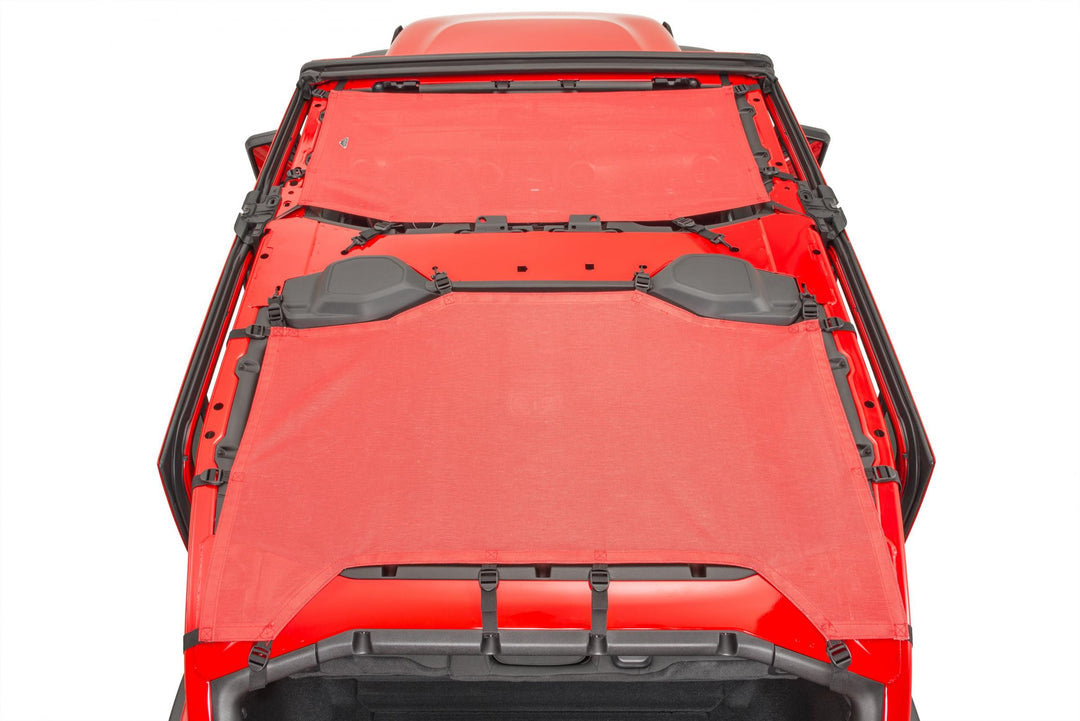 MasterTop 14201601 ShadeMaker Freedom Black Mesh Bimini Top Plus Fits 2018-2023 Jeep Wrangler JL 4 Door