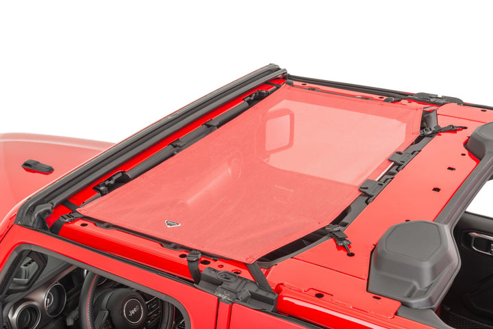 MasterTop 14202502 ShadeMaker Freedom Red Mesh Bimini Top Fits 2018-2023 Jeep Wrangler JL 2 or 4 door