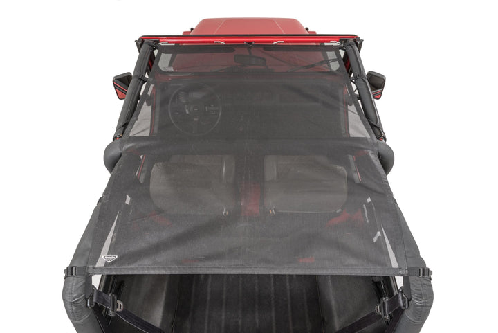 MasterTop 14220201 Black Mesh Bimini Top ShadeMaker Plus Fits 1992-2006 Jeep Wrangler TJ | YJ