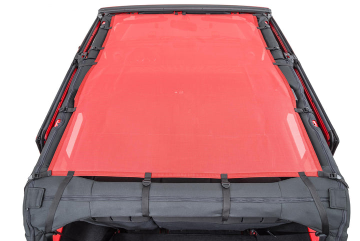 MasterTop 14220402 Red Mesh Bimini Top ShadeMaker Plus Fits 2007-2018 Jeep Wrangler JK 4 Door