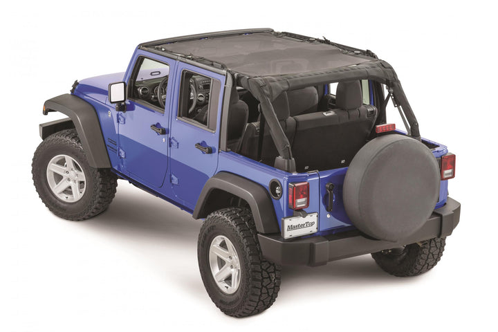 MasterTop 14221401 ShadeMaker Freedom Mesh Bimini Top Plus Fits 2007-2018 Jeep Wrangler JK 4 Door