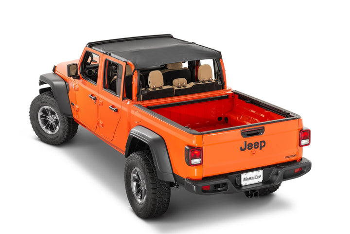 MasterTop 14300724 Bimini Top Plus Fits 2020-2023 Jeep Gladiator JT 4 door MasterTwill