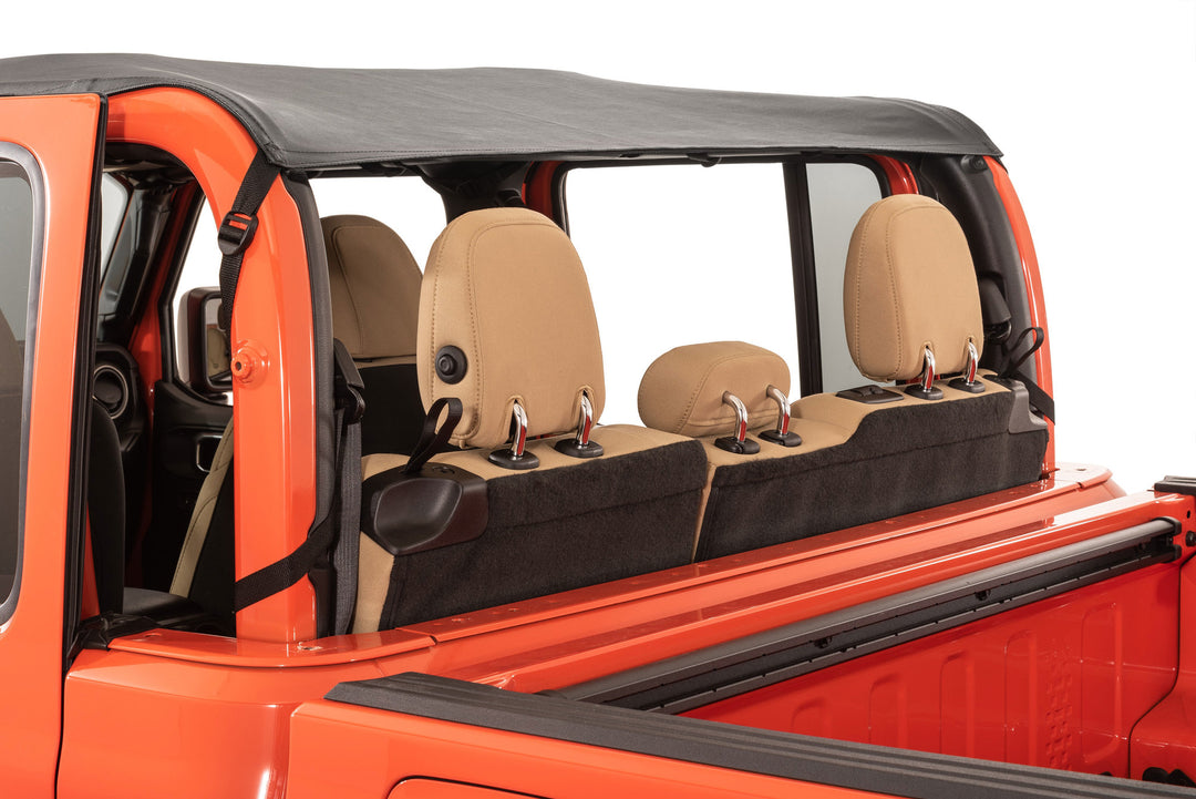 MasterTop 14300735 Bimini Top Plus Fits 2020-2023 Jeep Gladiator JT 4 door Black Diamond