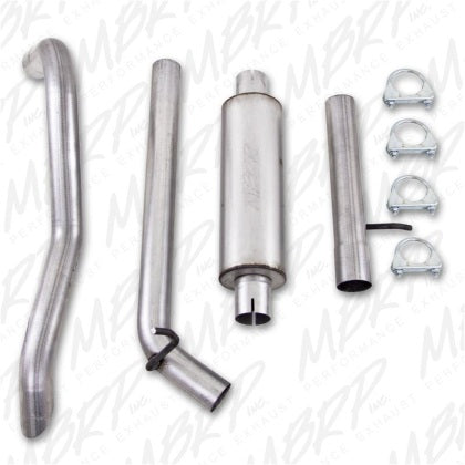 MBRP S5514AL Aluminized 2.5 Inch Off-Road Tail Pipe Fits 2007-2011 Jeep Wrangler JK 2 and 4 Door